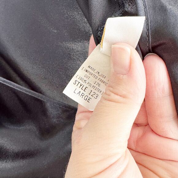 Farr West Vintage Satin Sleek Reversible Camisole Tank Top Black Style 123 Large - Picture 6 of 8